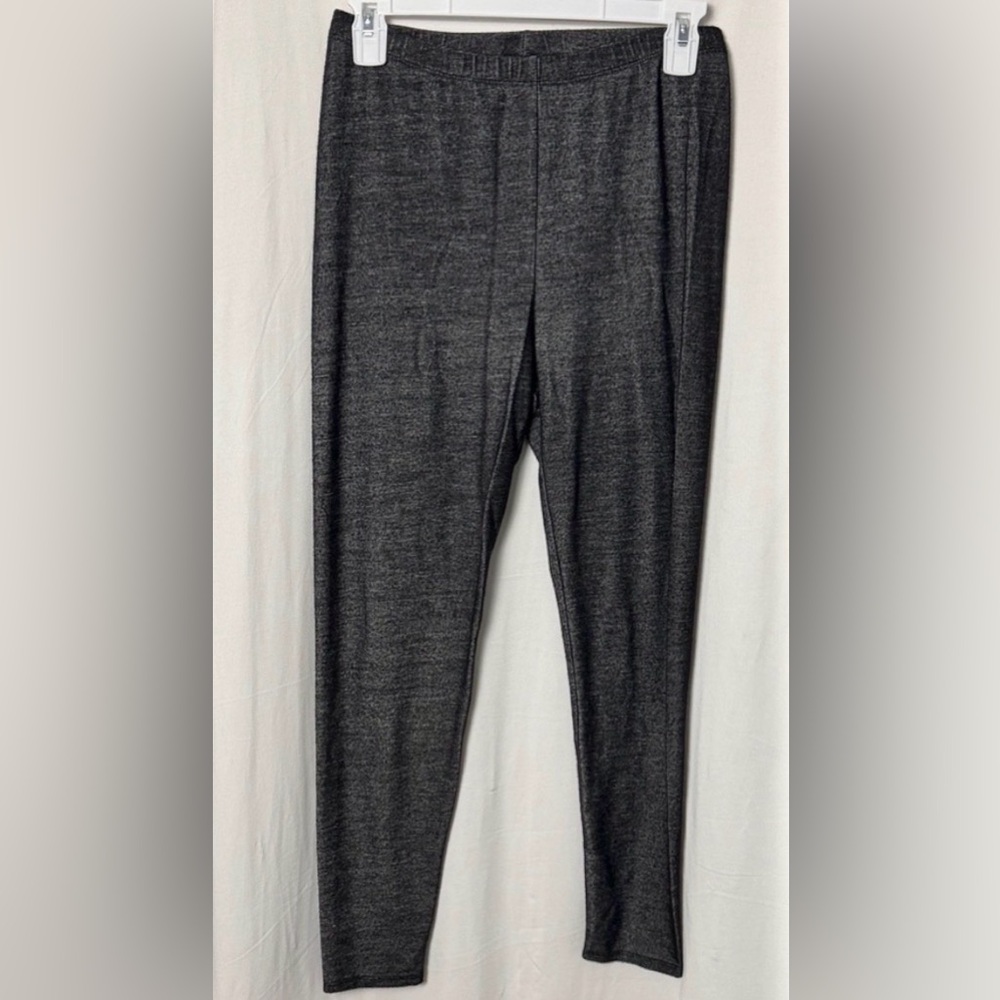 2B Bebe Vintage Black Heathered High Waisted Leggings Size Large